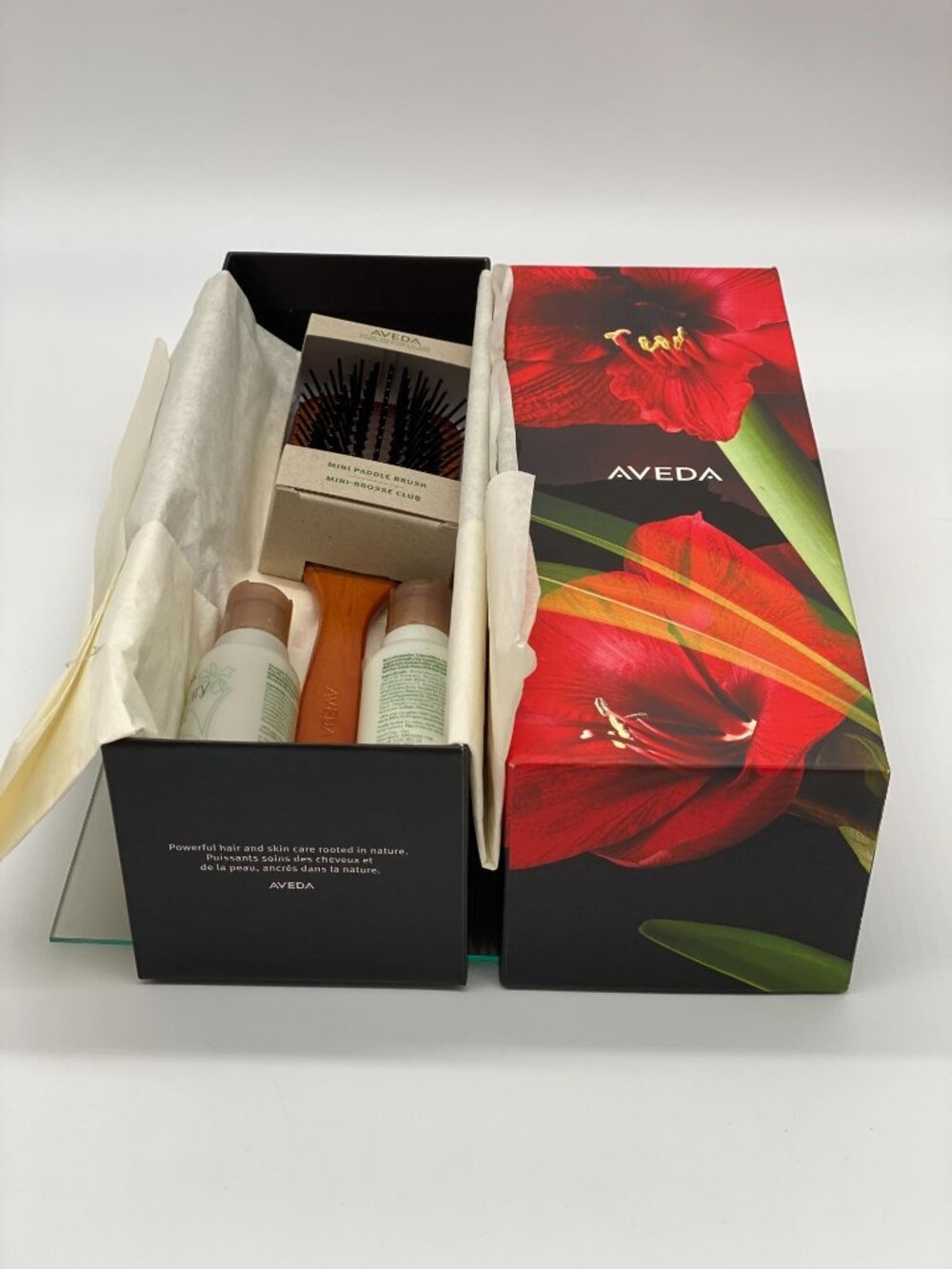 Aveda travel size Rosemary Mint Shampoo, Conditioner and brush set